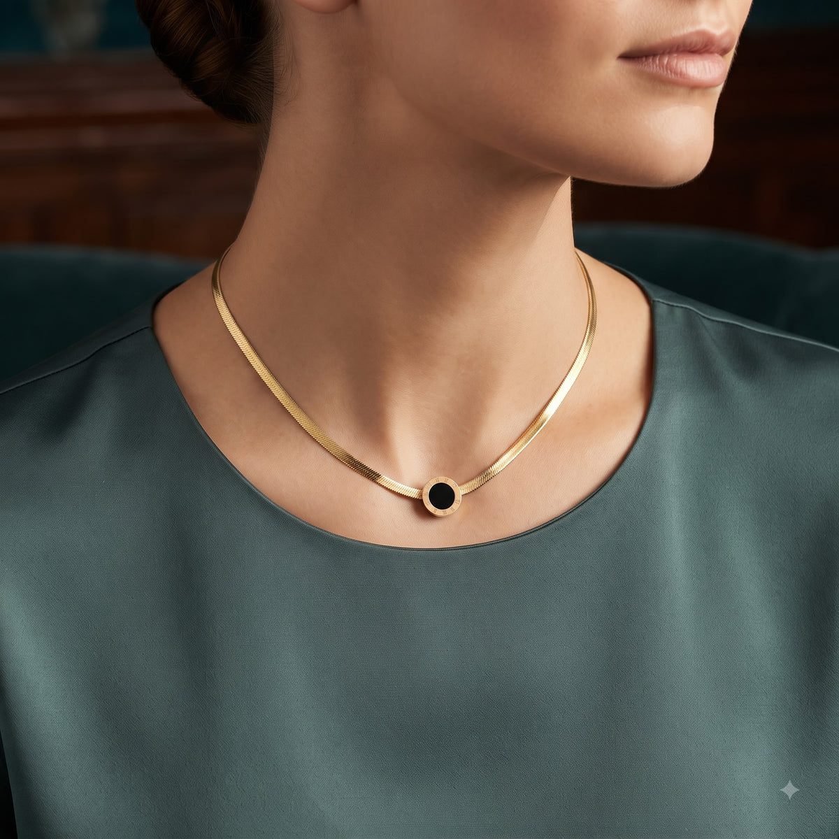 Celestial Roman Disc Necklace