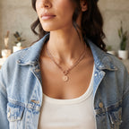 Rose Gold Coin Charm Chain Necklace