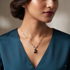 Golden Bloom Onyx Necklace