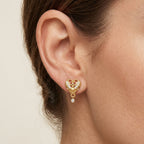 Royal Heart Sparkle Drop Earrings