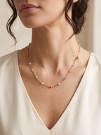 Aurora Pastel Gemstone Chain Necklace
