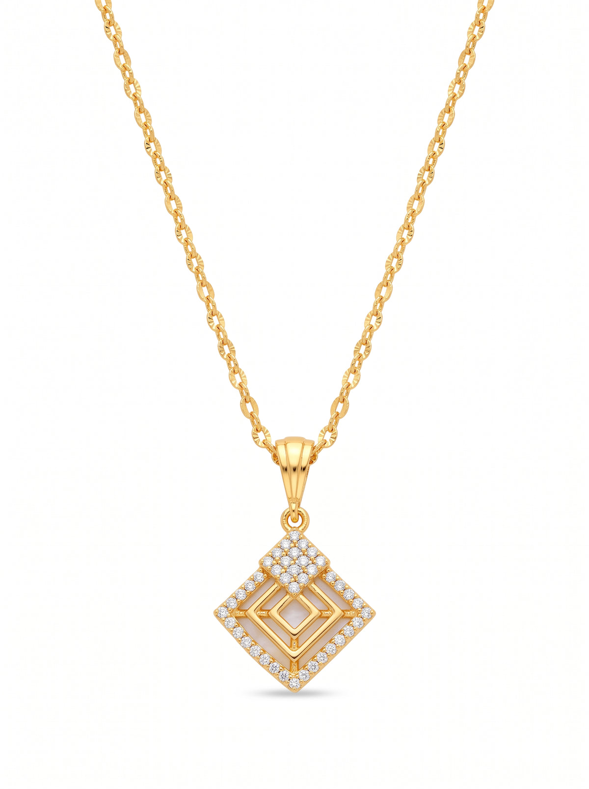 Dual Tone Teardrop Pendant Main image