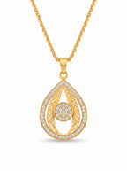 Diamond Eyedrop Pendant Necklace