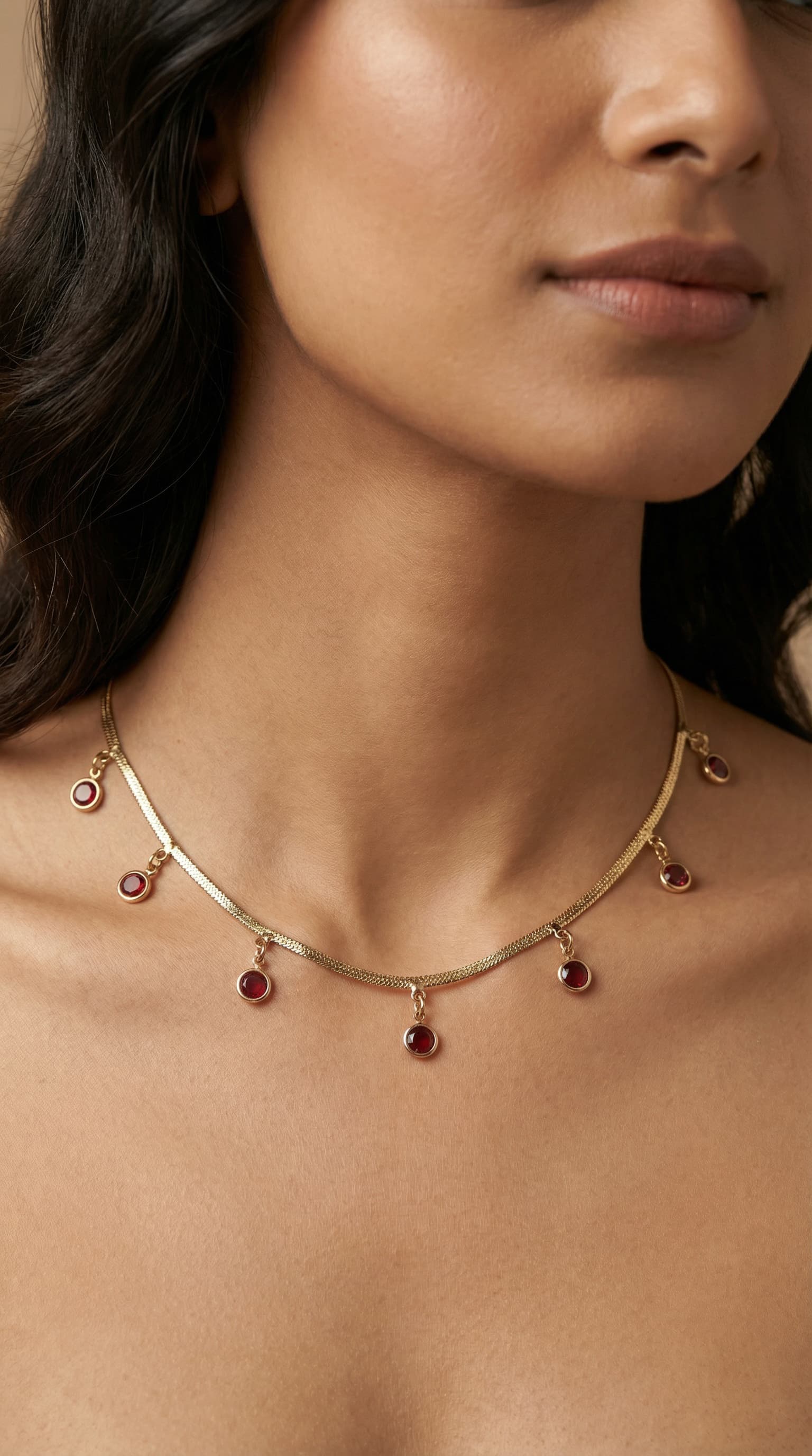Crimson Drop Necklace Secondary image
