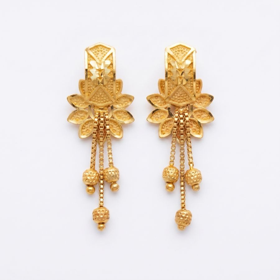 Royal Lotus Cascade Earrings
