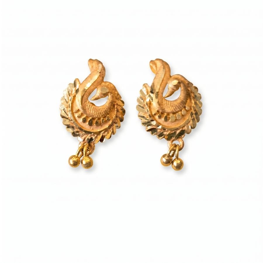 Royal Peacock Stud Earrings