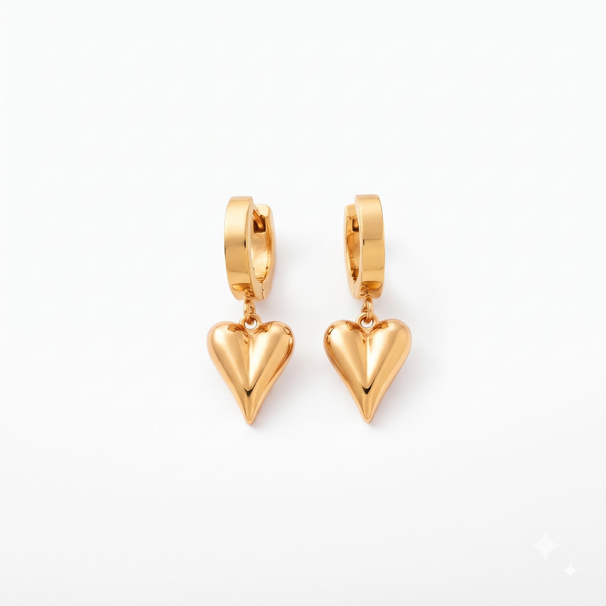 Rosé Heart Drop Earrings