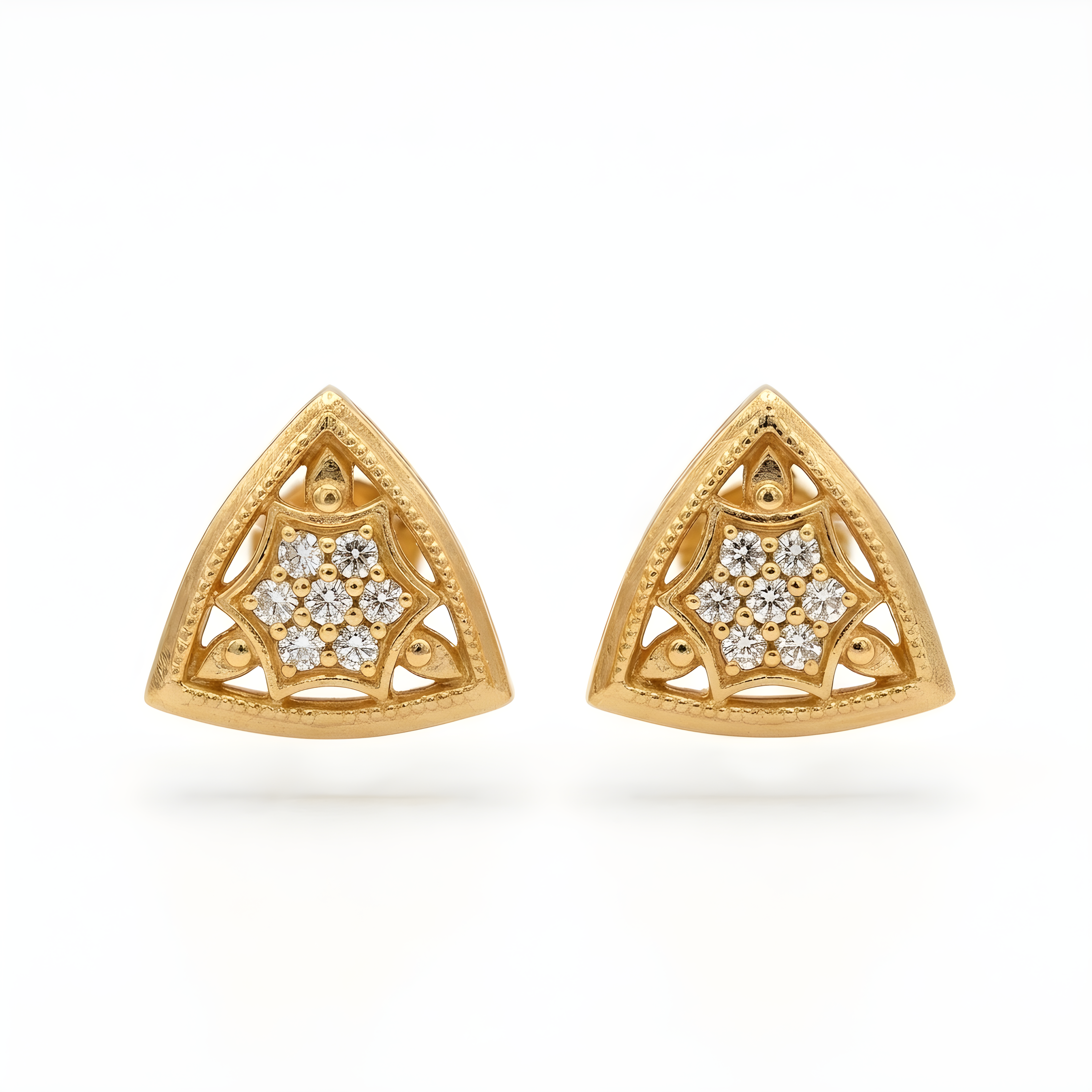Celestial Bloom Triangle Studs Main image