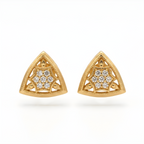 Celestial Bloom Triangle Studs