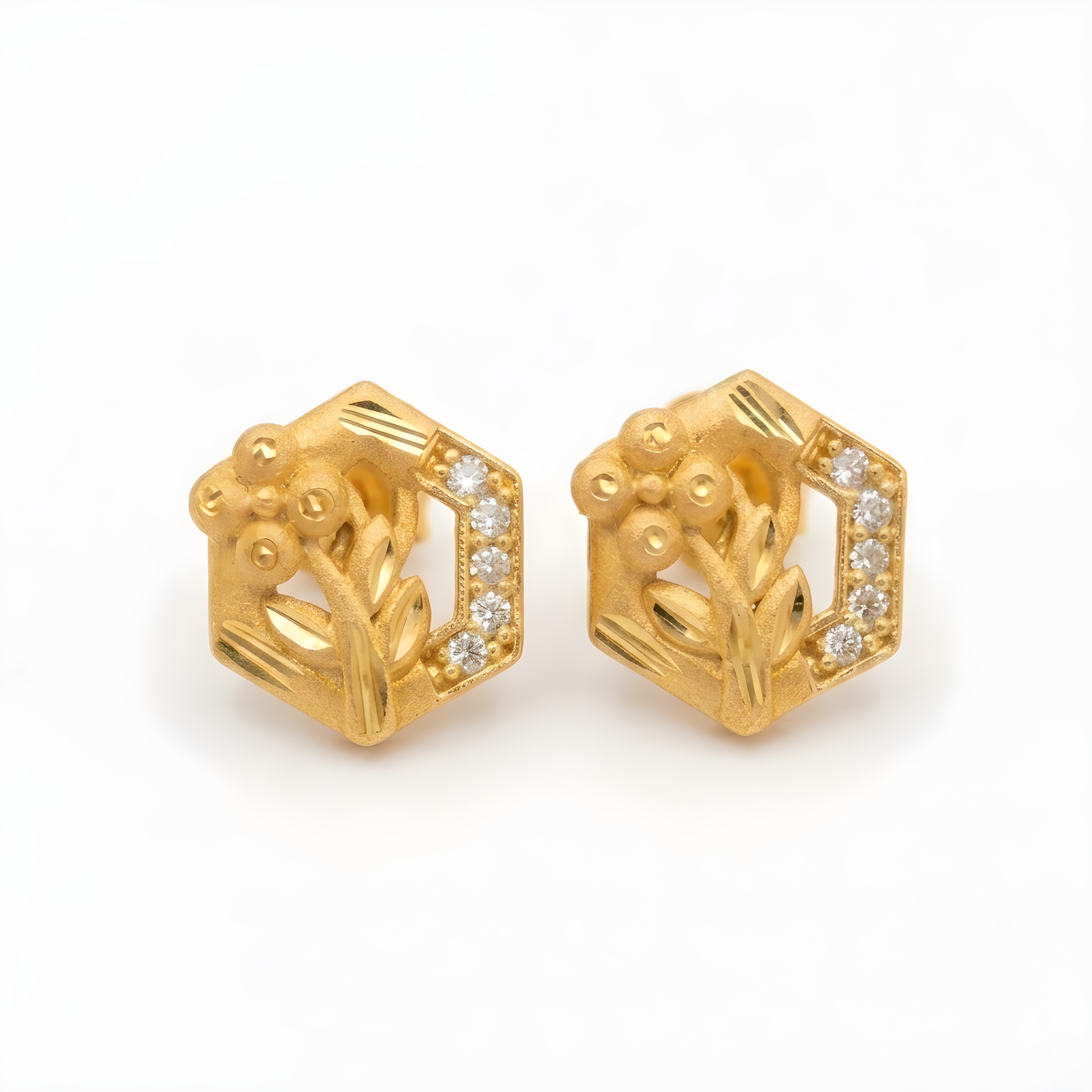 Elara Hexa Stud Earrings Main image