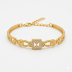 Royal Square Charm Gold Bracelet