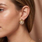 Diamond Eyedrop Stud Earrings