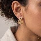 Prism Arc Diamond Stud Earrings