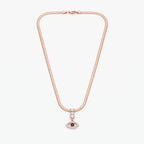 Rose Gold Evil Eye Herringbone Necklace