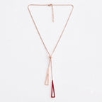 Rosegold Dual-Tone Drop Necklace