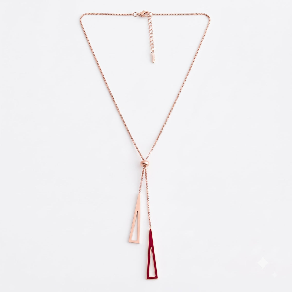 Rosegold Dual-Tone Drop Necklace