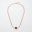 Rose Gold Clover Charm Necklace