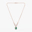 Rose Gold Emerald Floral Pendant Necklace