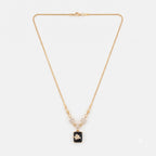 Golden Bloom Onyx Necklace