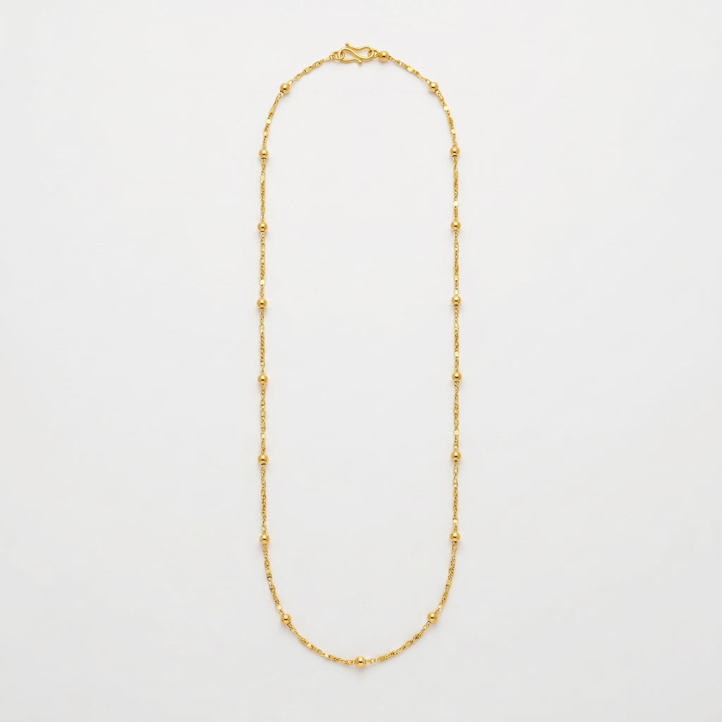 Classic Bead Station Gold Chain