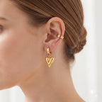 Rosé Heart Drop Earrings