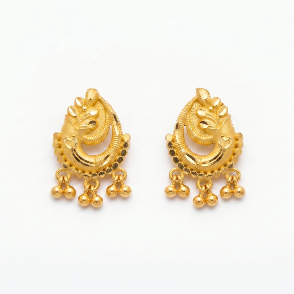 Royal Paisley Charm Dangle Earrings