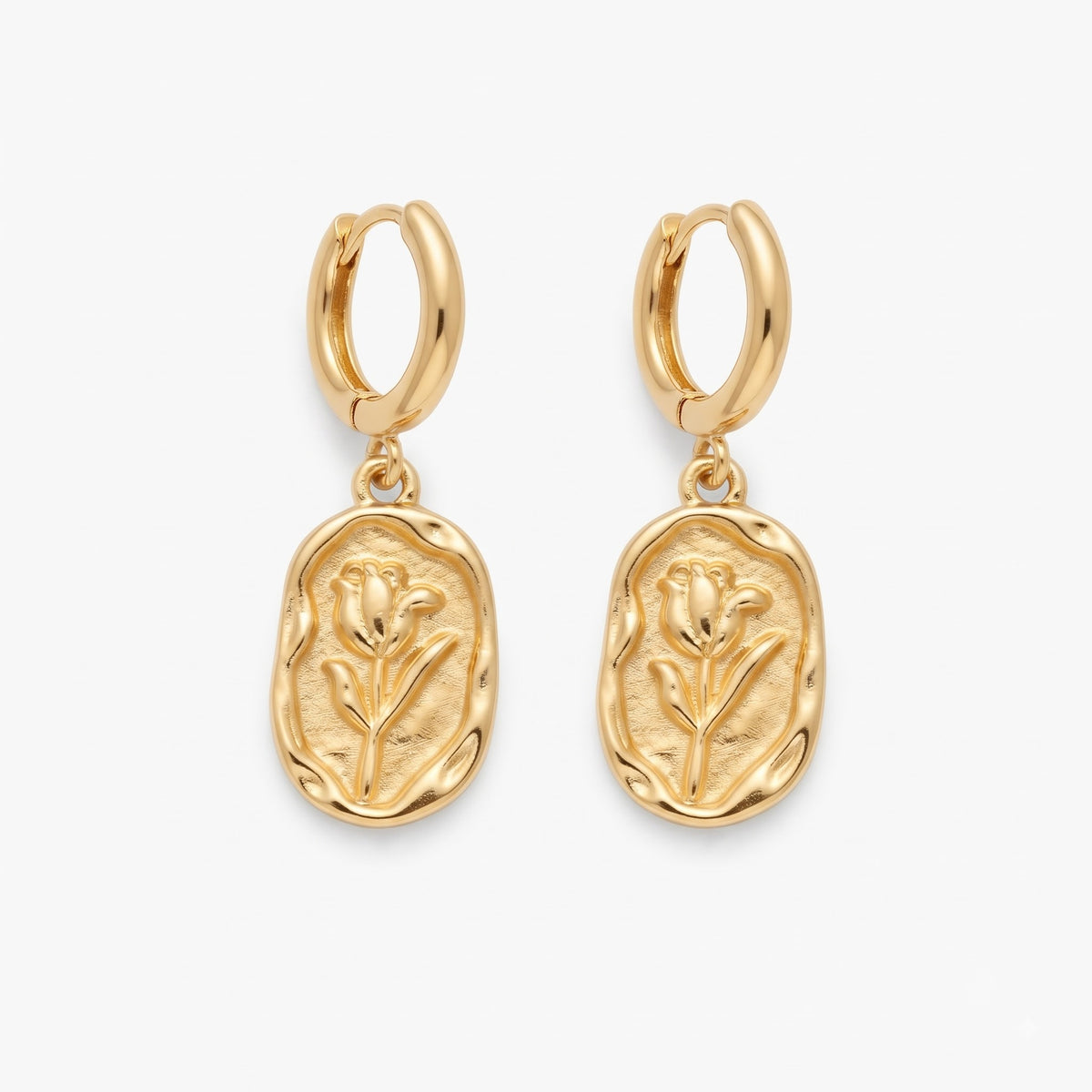 Golden Bloom Medallion Earrings