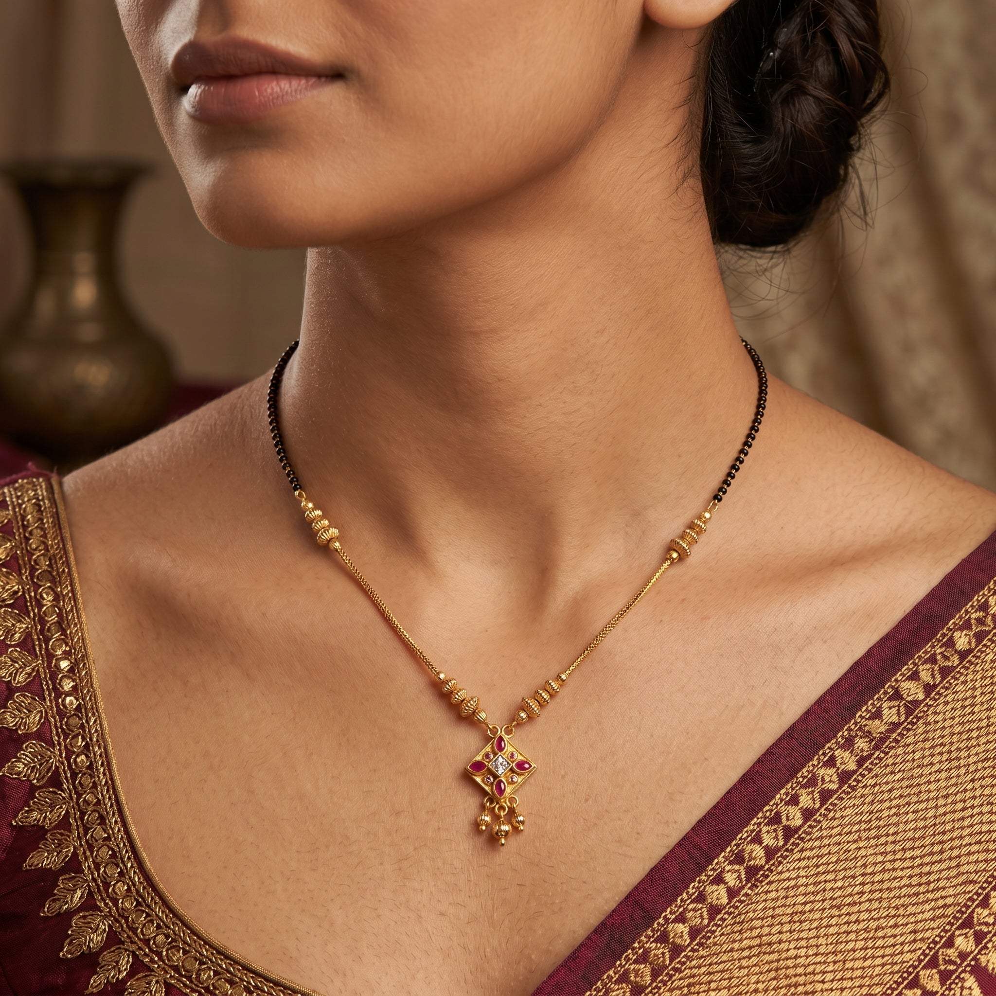 Ruby Blossom Premium Mangalsutra
