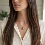 Golden Heart Frame Necklace