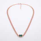 Emerald Rosegold Link Necklace