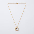 Golden Heart Frame Necklace