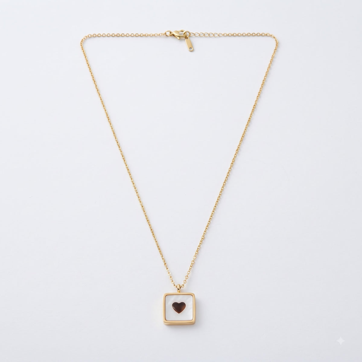 Golden Heart Frame Necklace