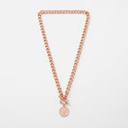 Rose Gold Coin Charm Chain Necklace