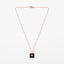 Rose Gold Black Heart Frame Necklace