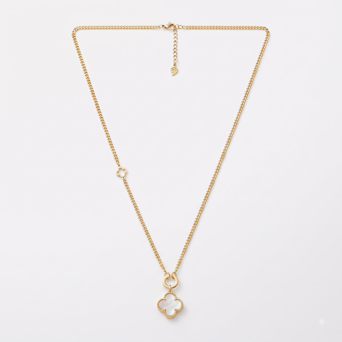 Pearl Clover Charm Necklace