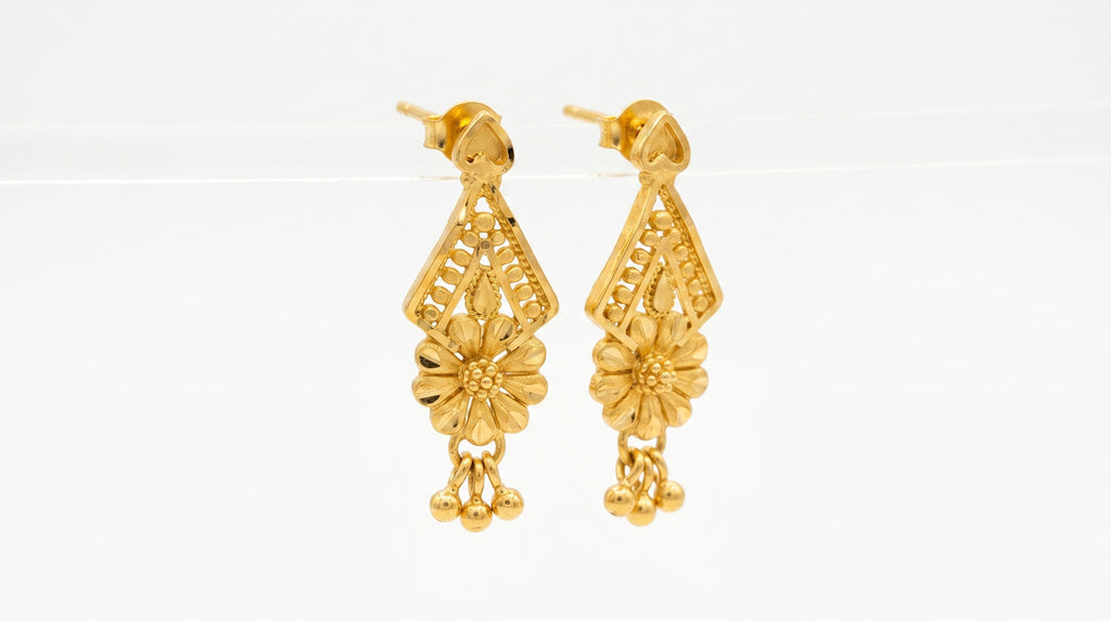 Floral Filigree Drop Earrings