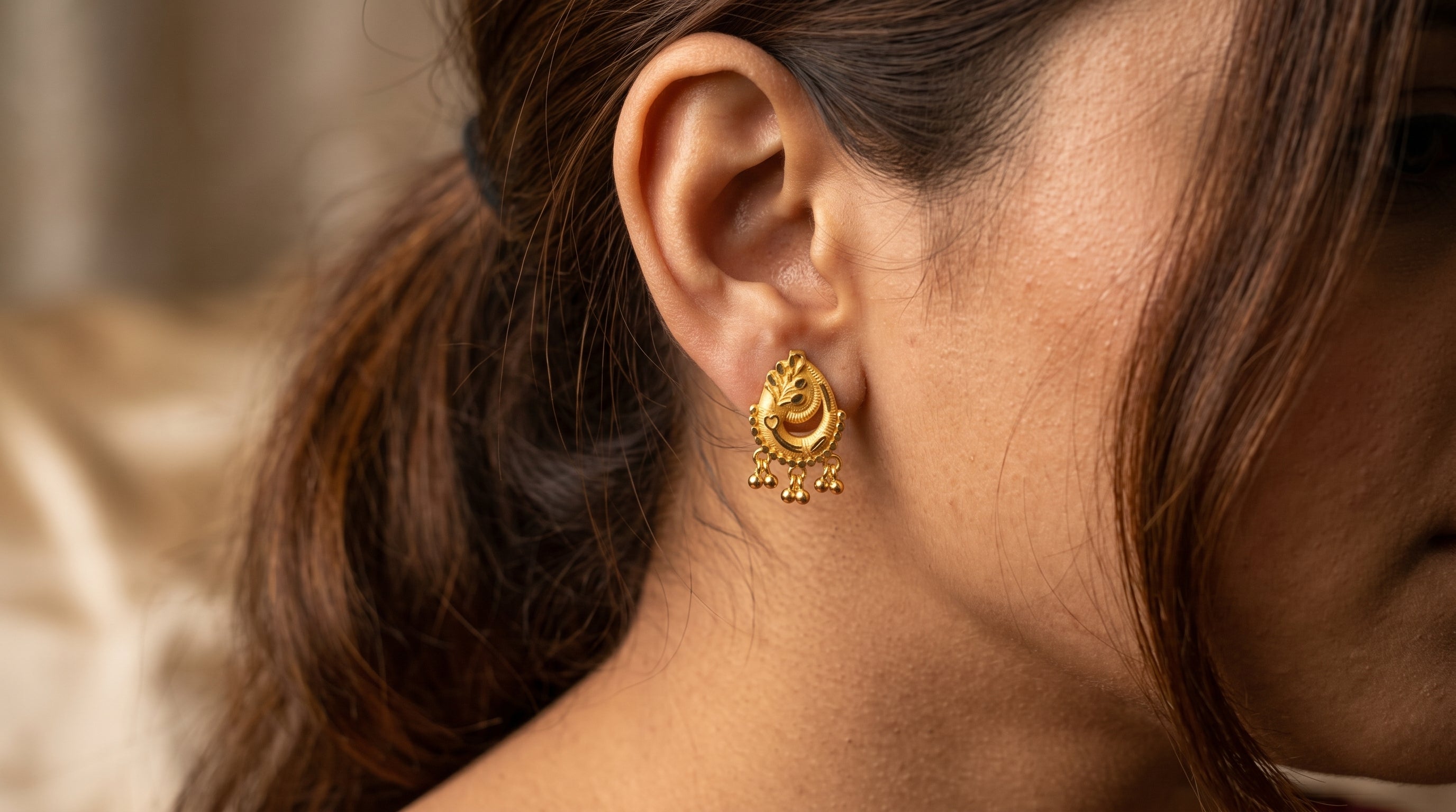 Royal Paisley Charm Dangle Earrings Secondary image