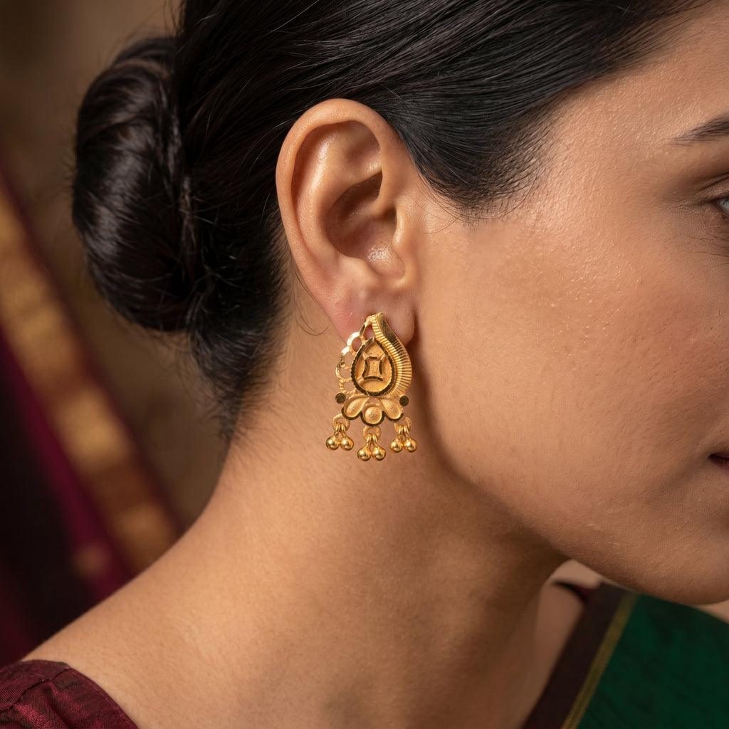 Royal Lotus Charm Earrings