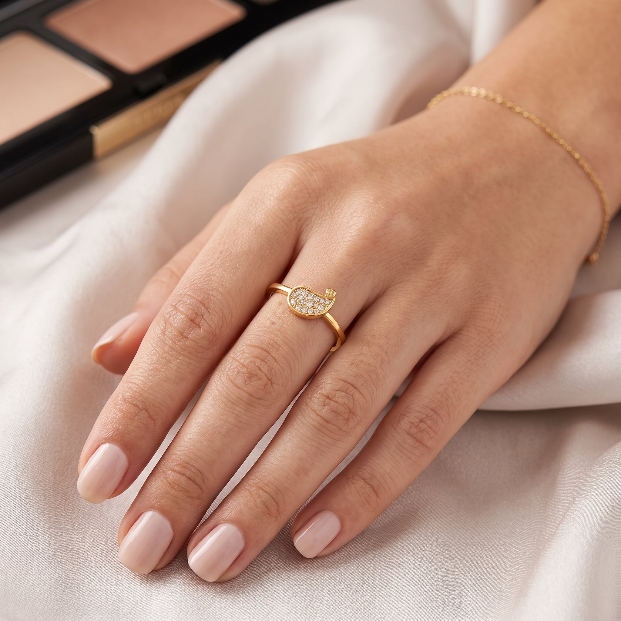 Paisley Crystal Ring Secondary image