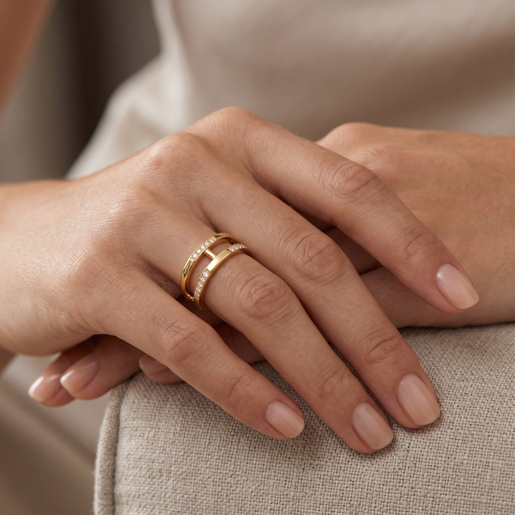 Infinity Grace Dual Band Ring