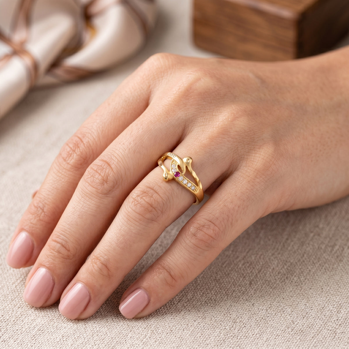 Ruby Grace Crossover Ring