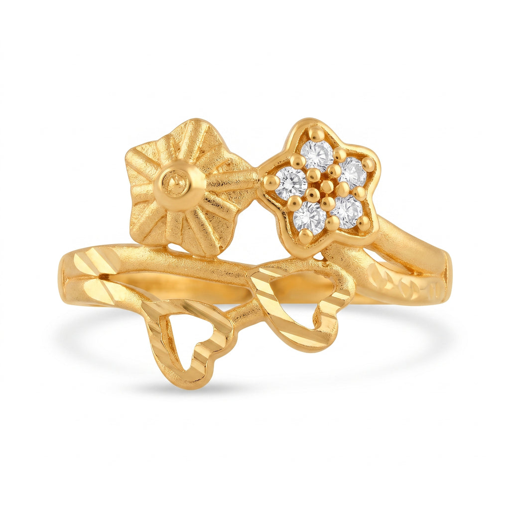 Floral Crystal Ring