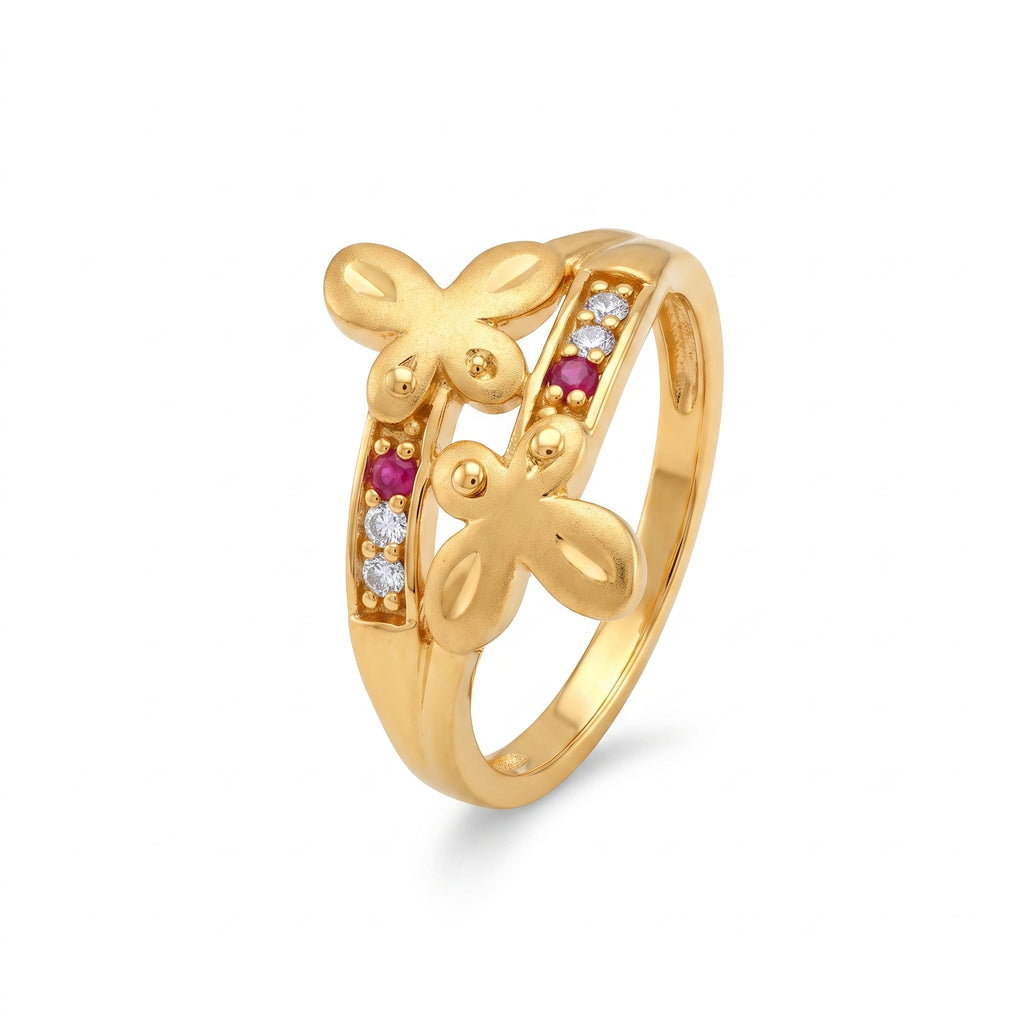 Golden Flutter Bloom Ring