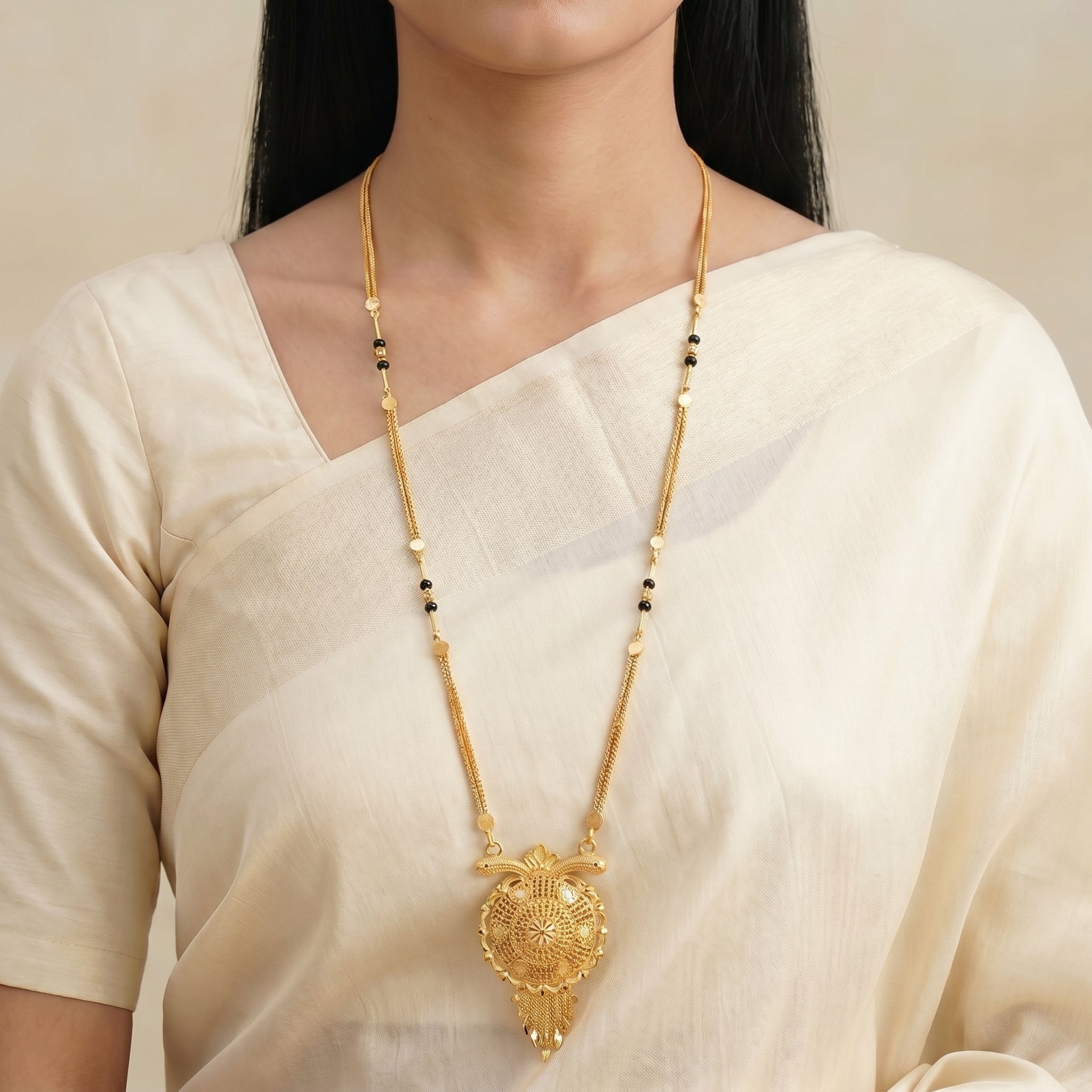Aarohi Royale Twin-Bead Long Mangalsutra Secondary image