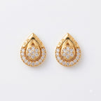 Diamond Eyedrop Stud Earrings