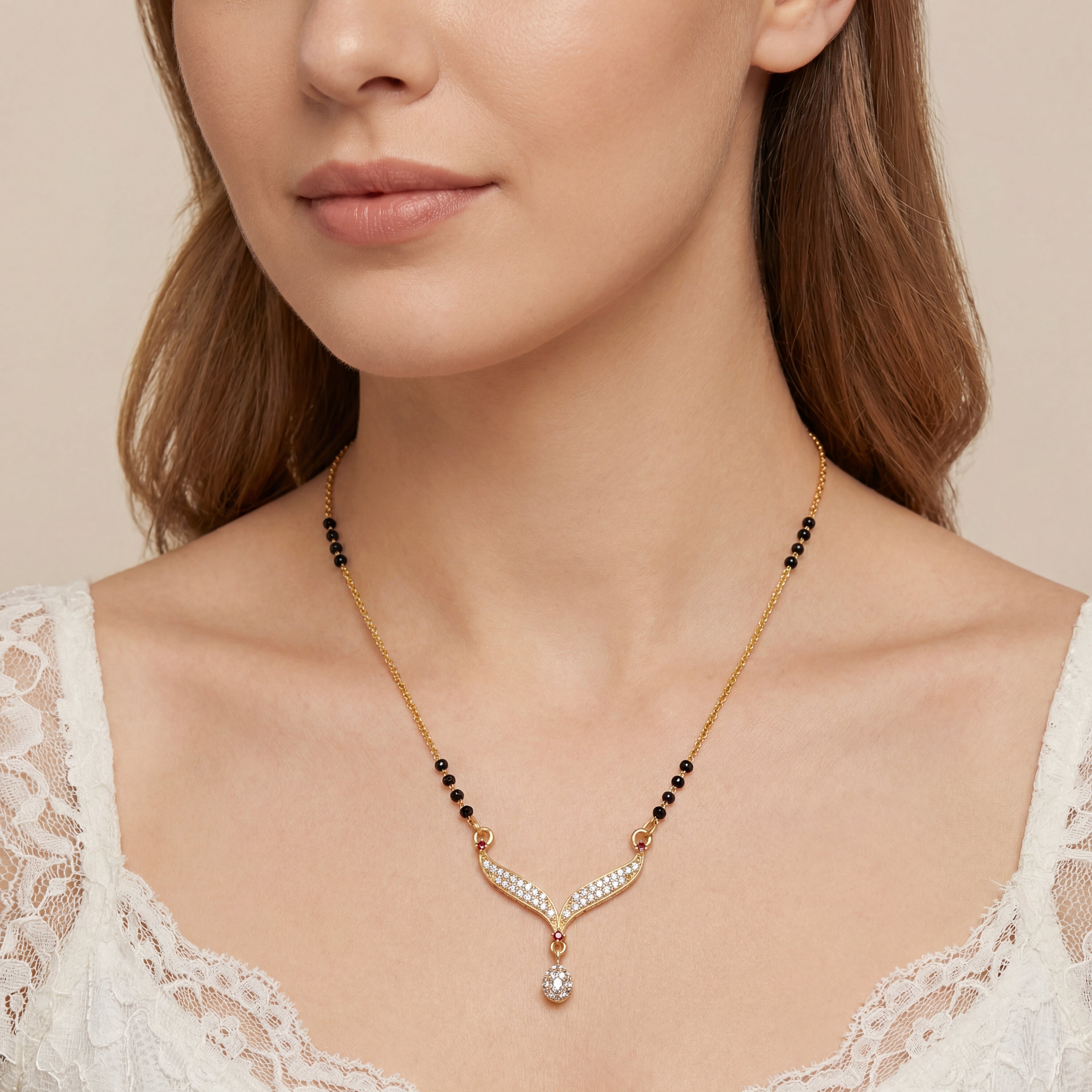 Hiranya Chandra Drop Mangalsutra Secondary image