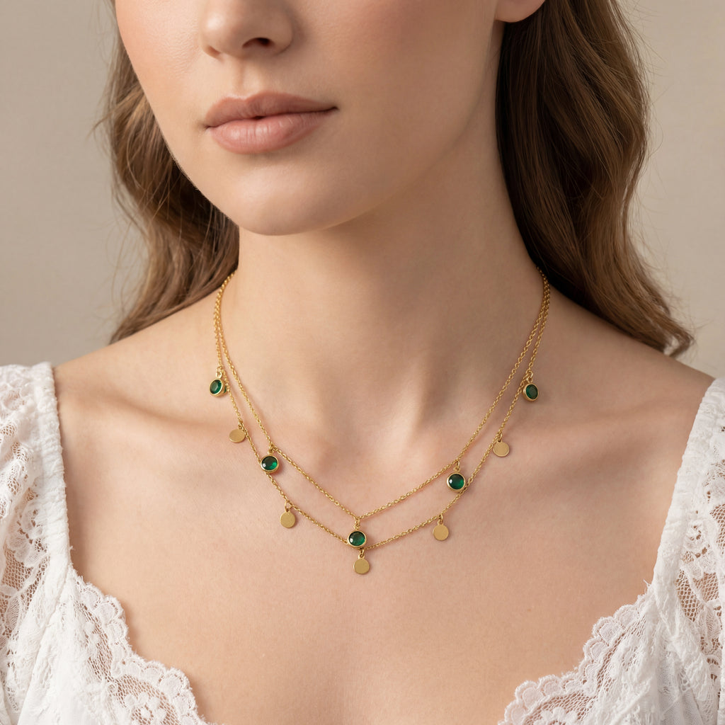 Emerald Drop Chain