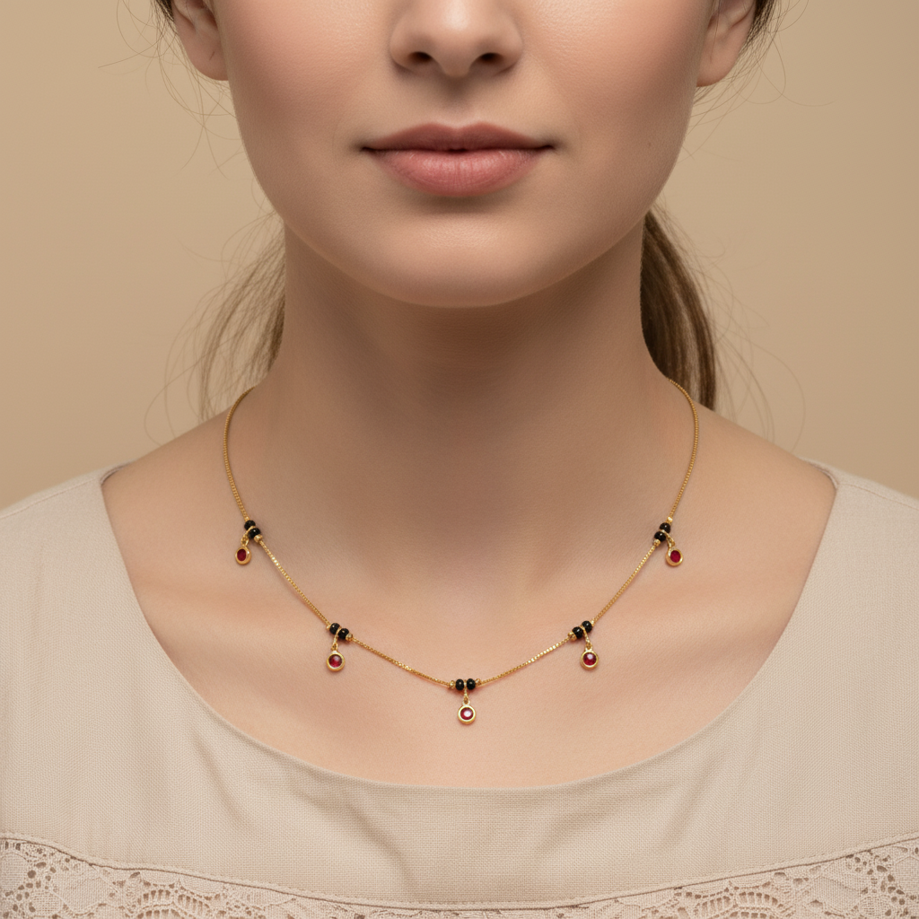 Ruby Drop Grace Mangalsutra Secondary image