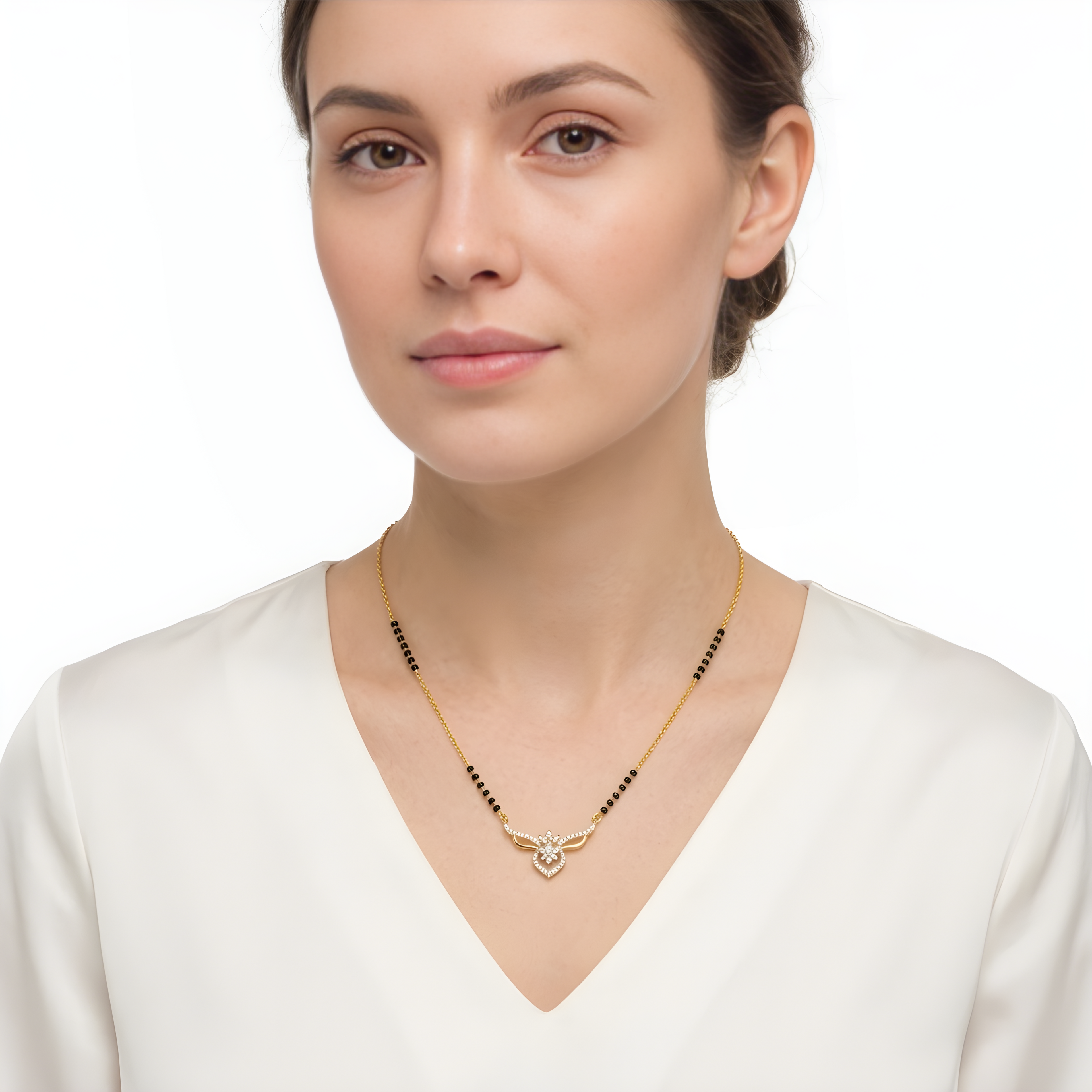 Royal Flutter Heart Mangalsutra