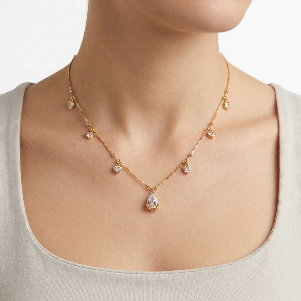 Manika Drop Necklace Secondary image